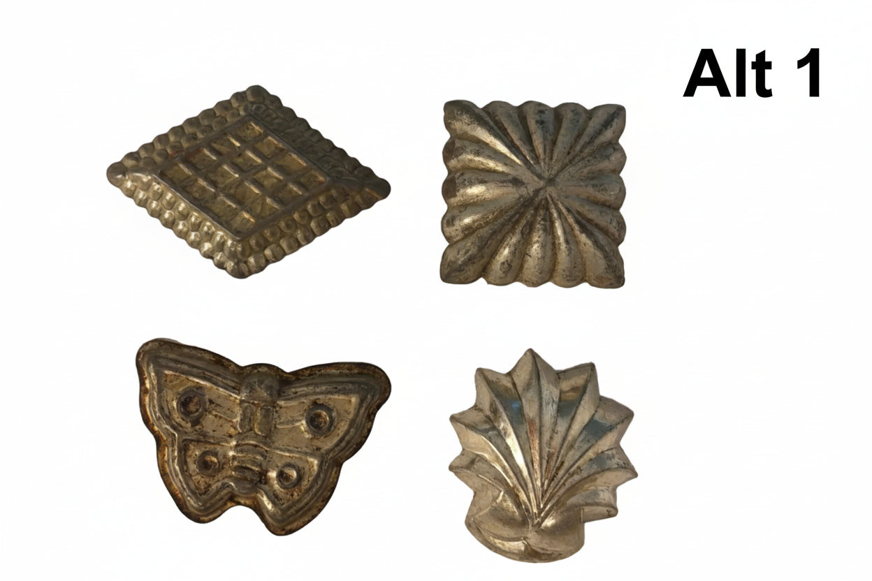 Vintage Kake/Konfekt former - 4 stk