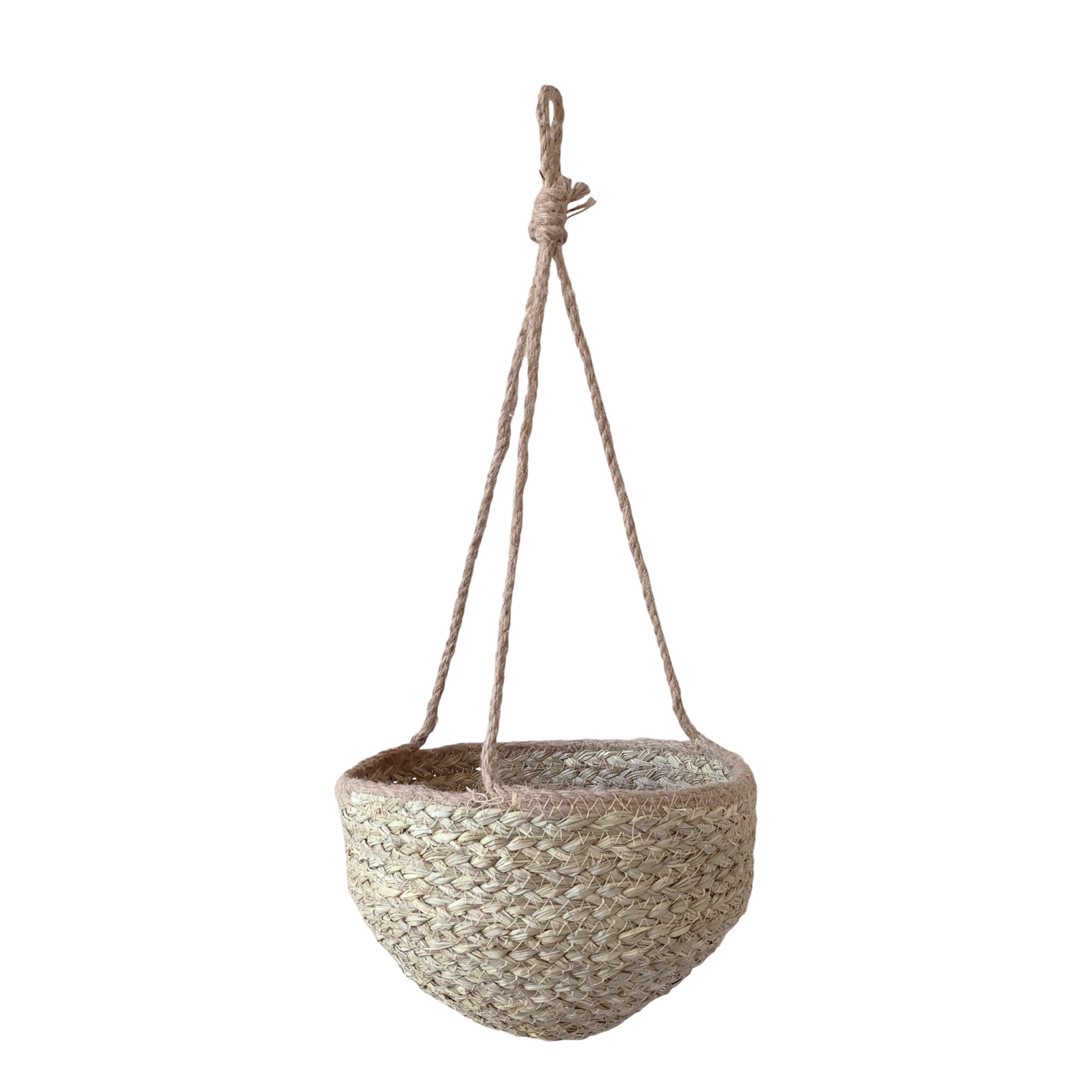 ampel / hengende kurv - laget av flettet natur materiale