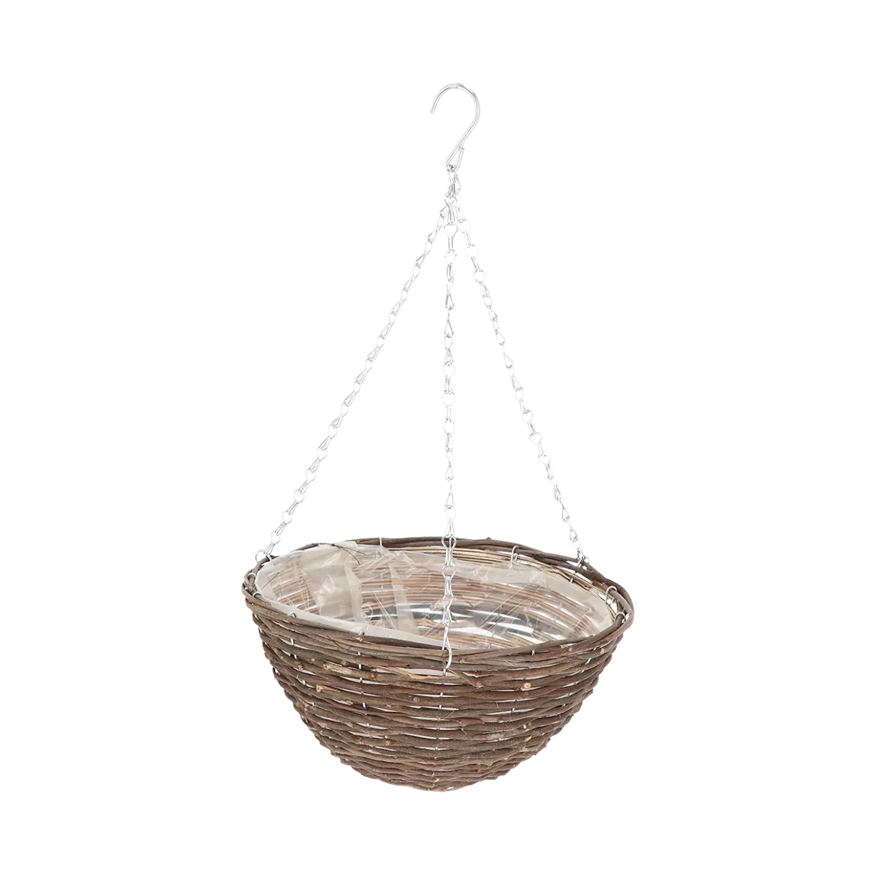 ampel / hengende kurv i flettet pil