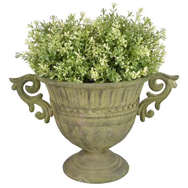 blomsterpotte urne grønn antikk rustikk