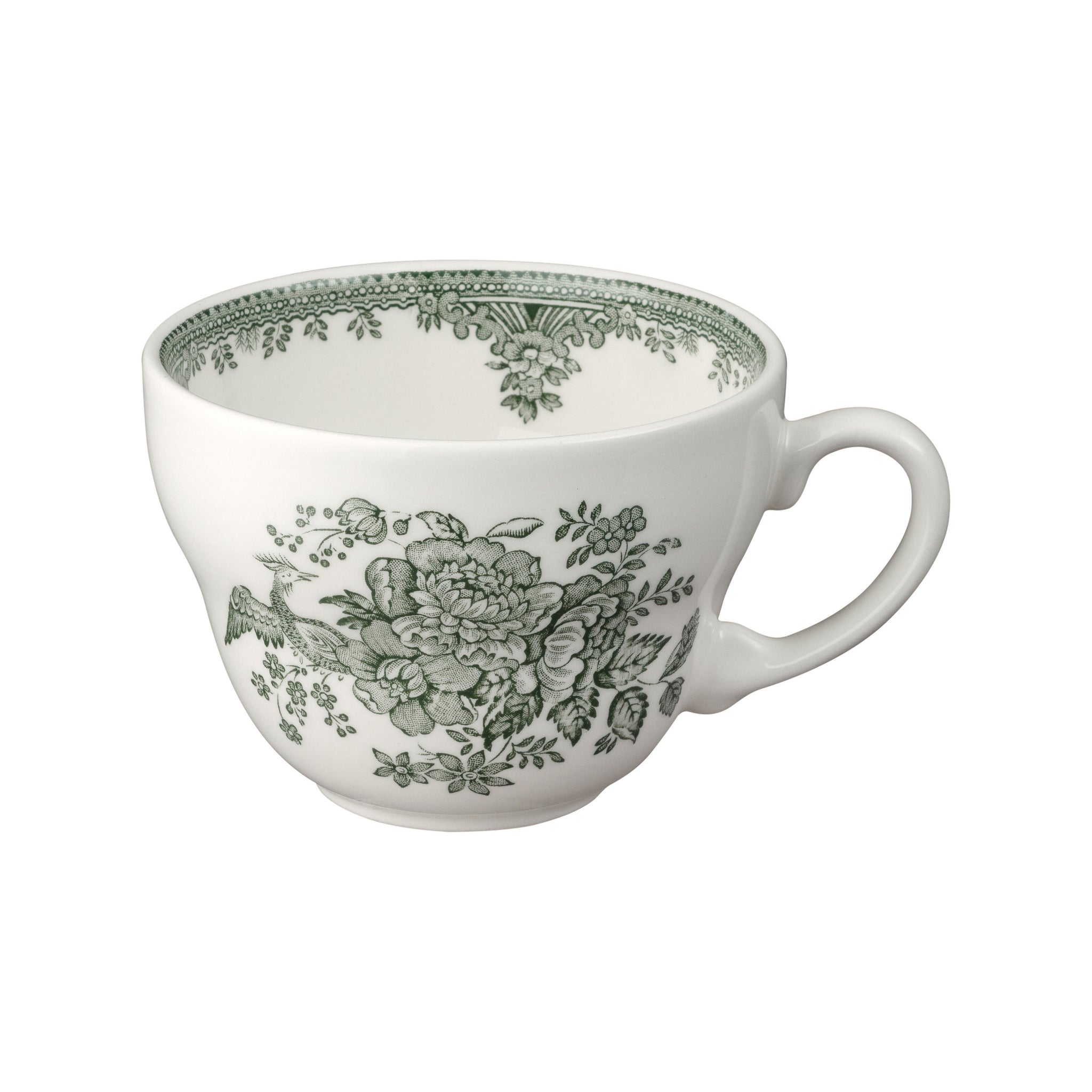 kopp krus tekopp green asiatic pheasants breakfast cup burleigh grønn porselen keramikk klassisk