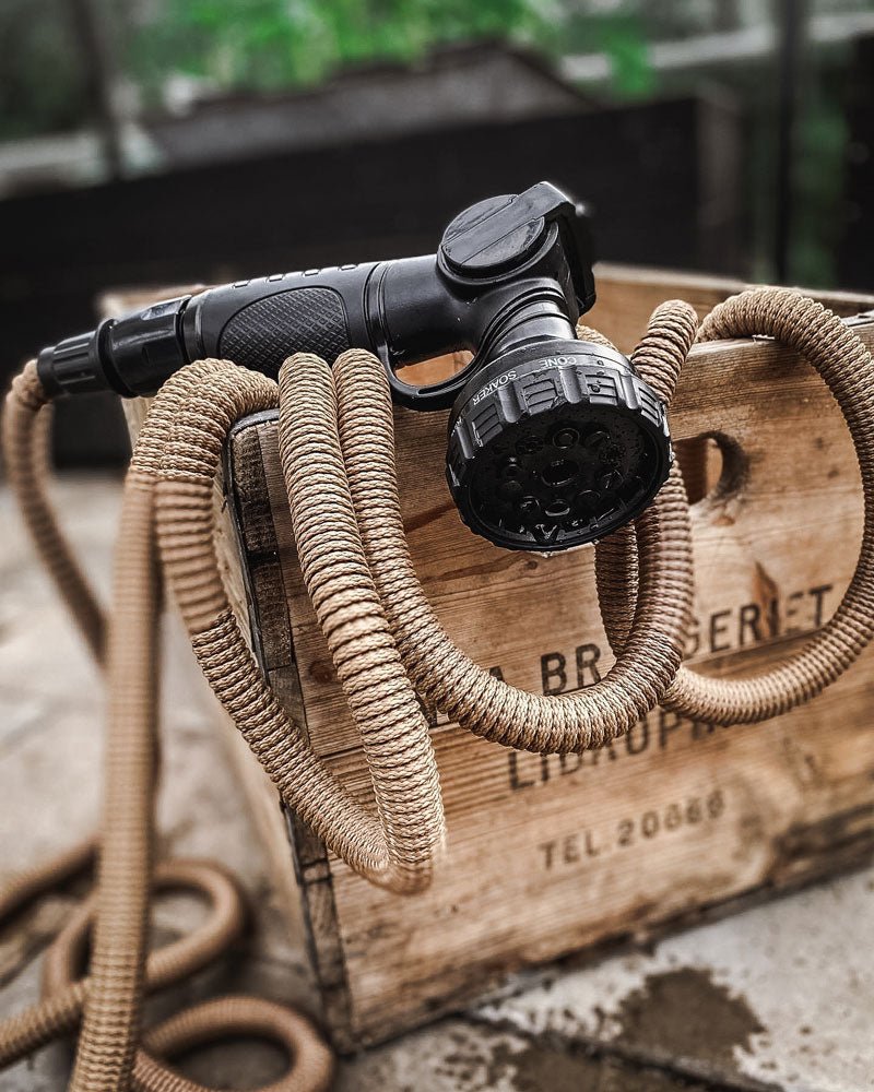 Hageslange Beige, Deluxe set 25m - by Benson