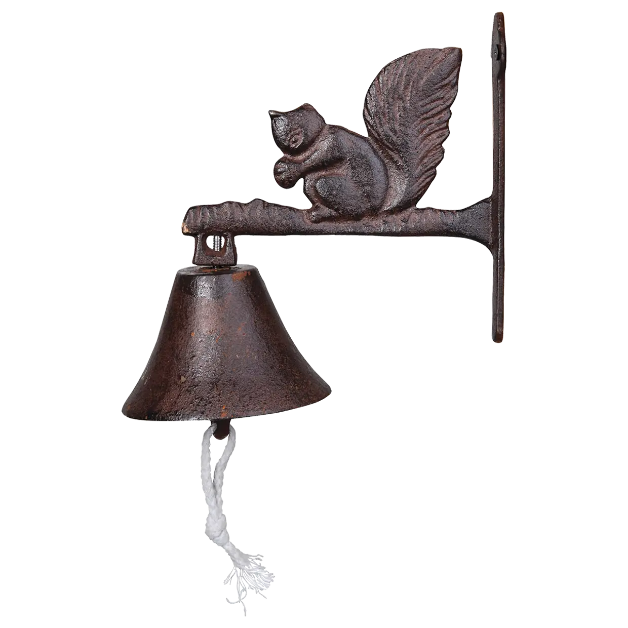 dørbjelle / dørklokke i støpejern - dekorert med ekorn
