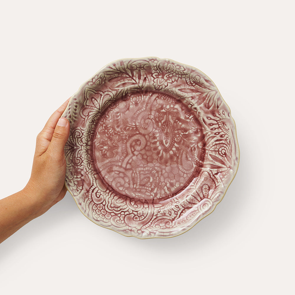 frokosttallerken tallerken asjett old rose sthål rosa