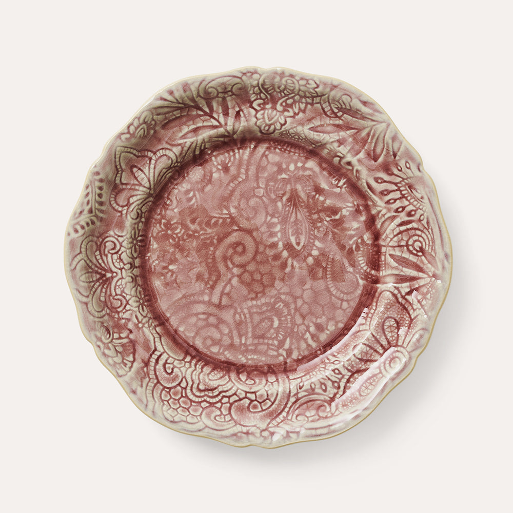 frokosttallerken tallerken asjett old rose sthål rosa