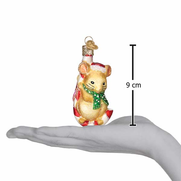 Mus Ornament, Glass - 9cm