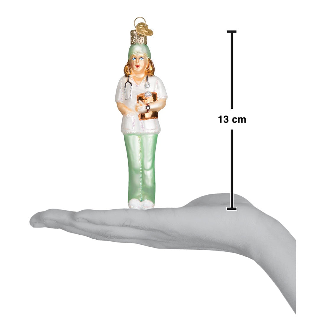 Juletrepynt Sykepleier, Glass - 13cm