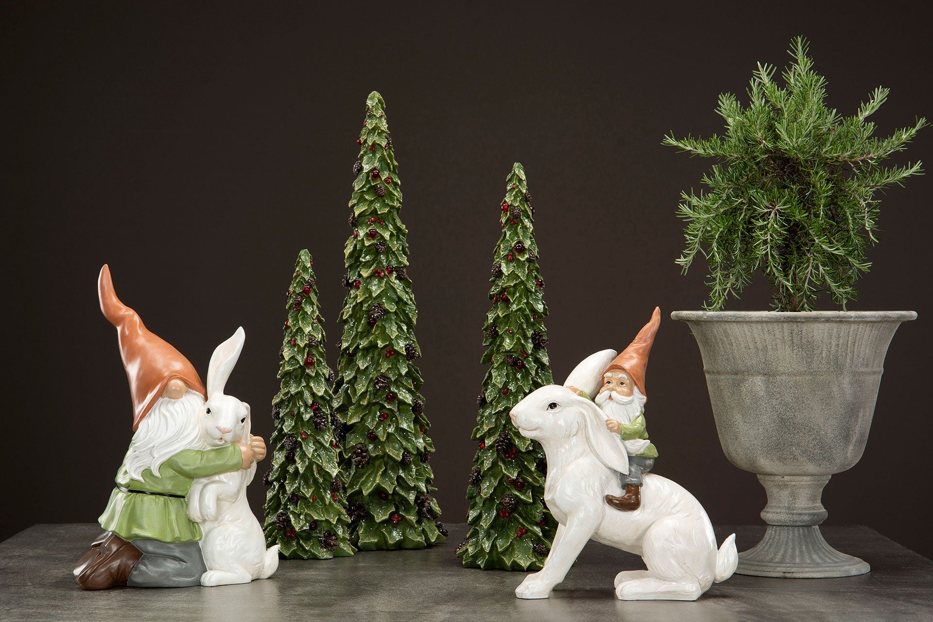 lykt gran led juledekor