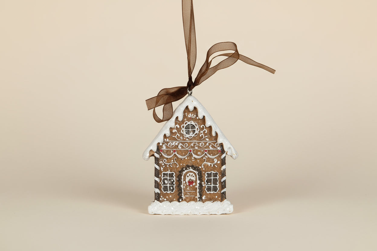hengende pepperkakehus juledekor juletre