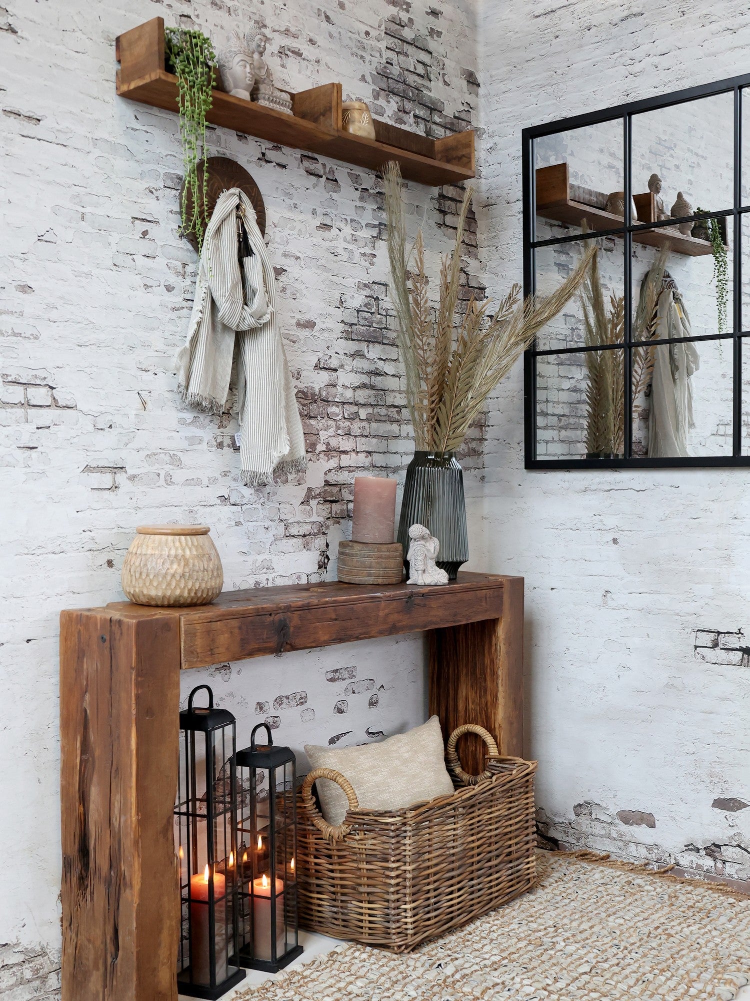 Hylle Resirkulert Tre - 15x60cm