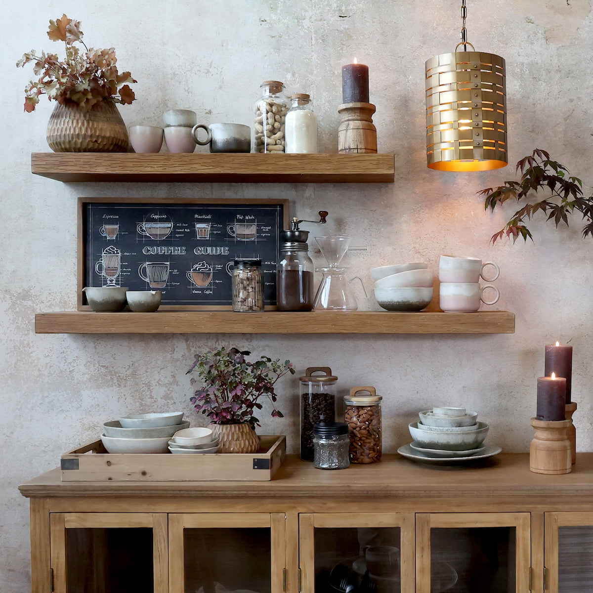 hylle rustikk treverk kjøkken chic antique 41076400