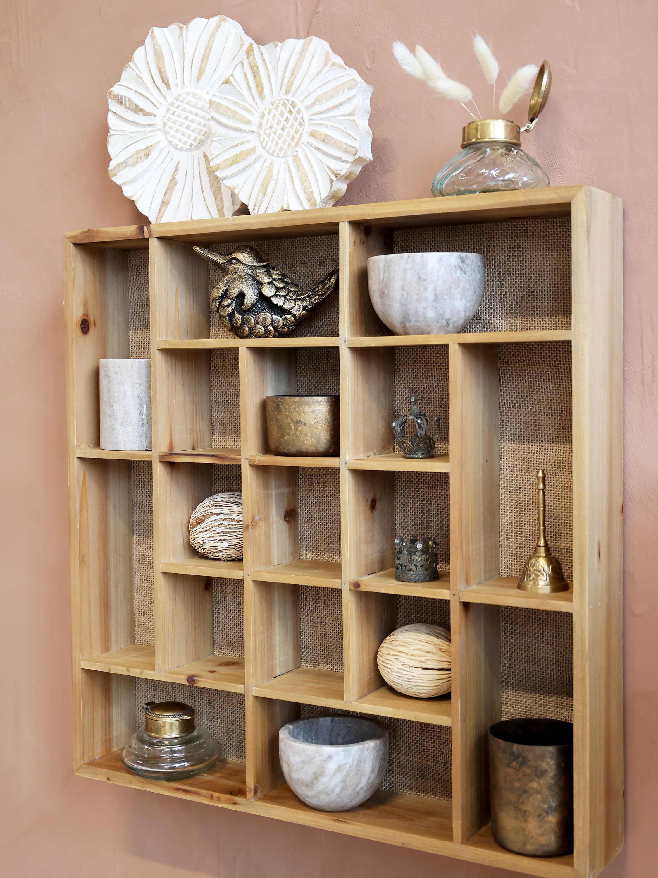 Trehylle m/ Flere Rom - 49x49cm