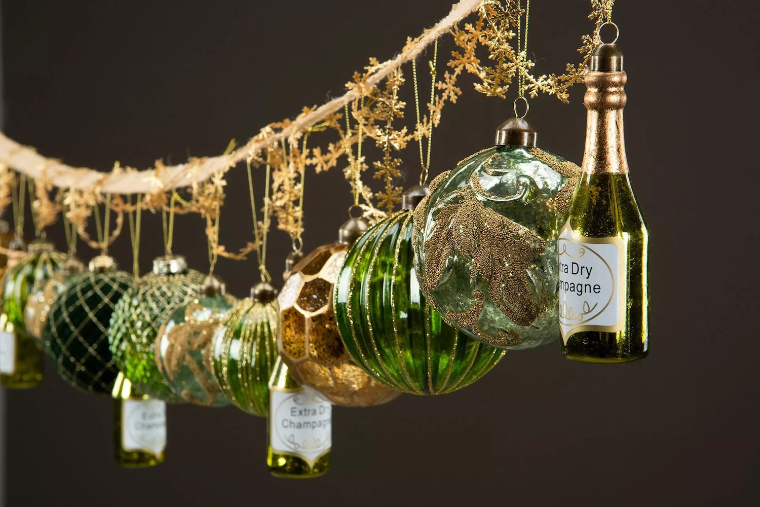 julekule champagneflaske flaske champagne juletre