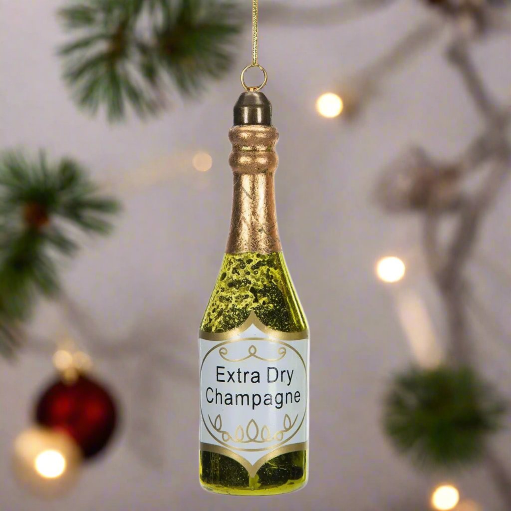 julekule champagneflaske flaske champagne juletre