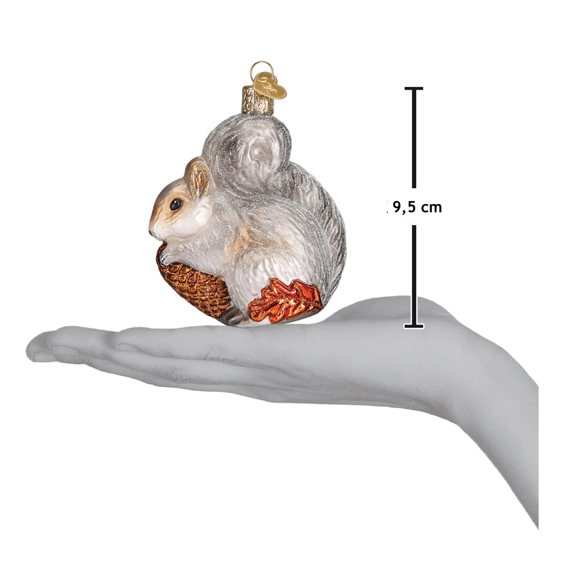 Ekorn Ornament, Glass - 10cm