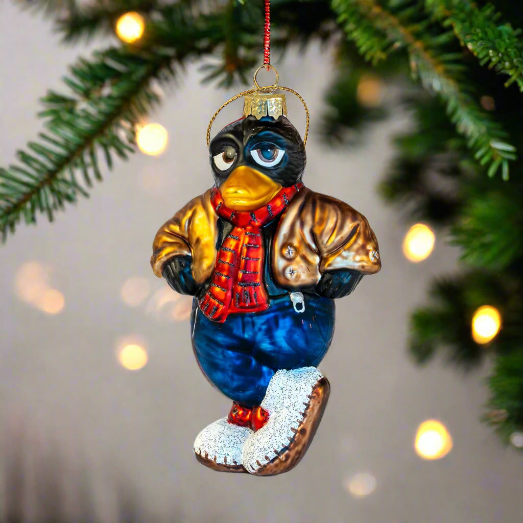 julekule solan gundersen glass ornament flåklypa