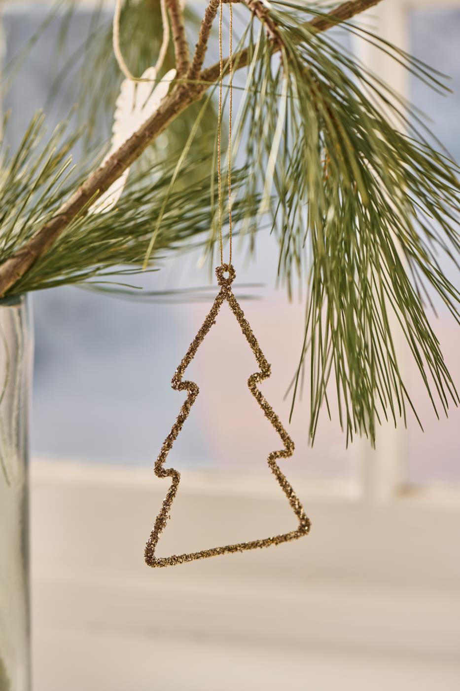 hengende julepynt med glitter 92267-99