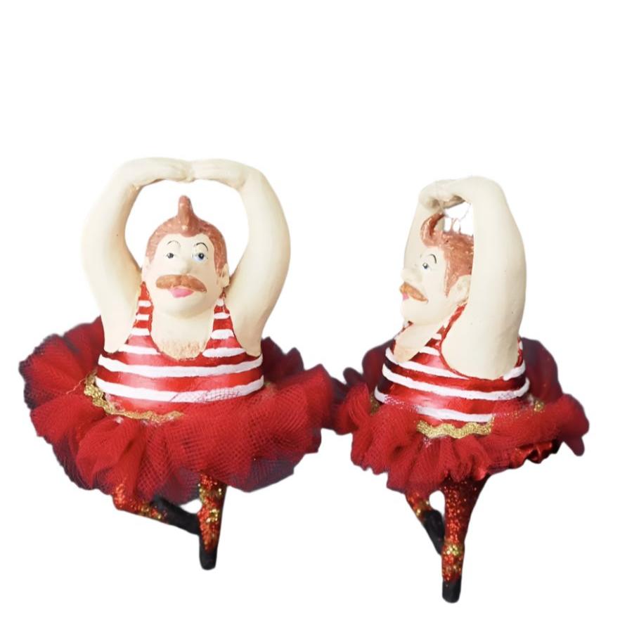 julepynt juletre ballerina mann tjukk kraftig morsom