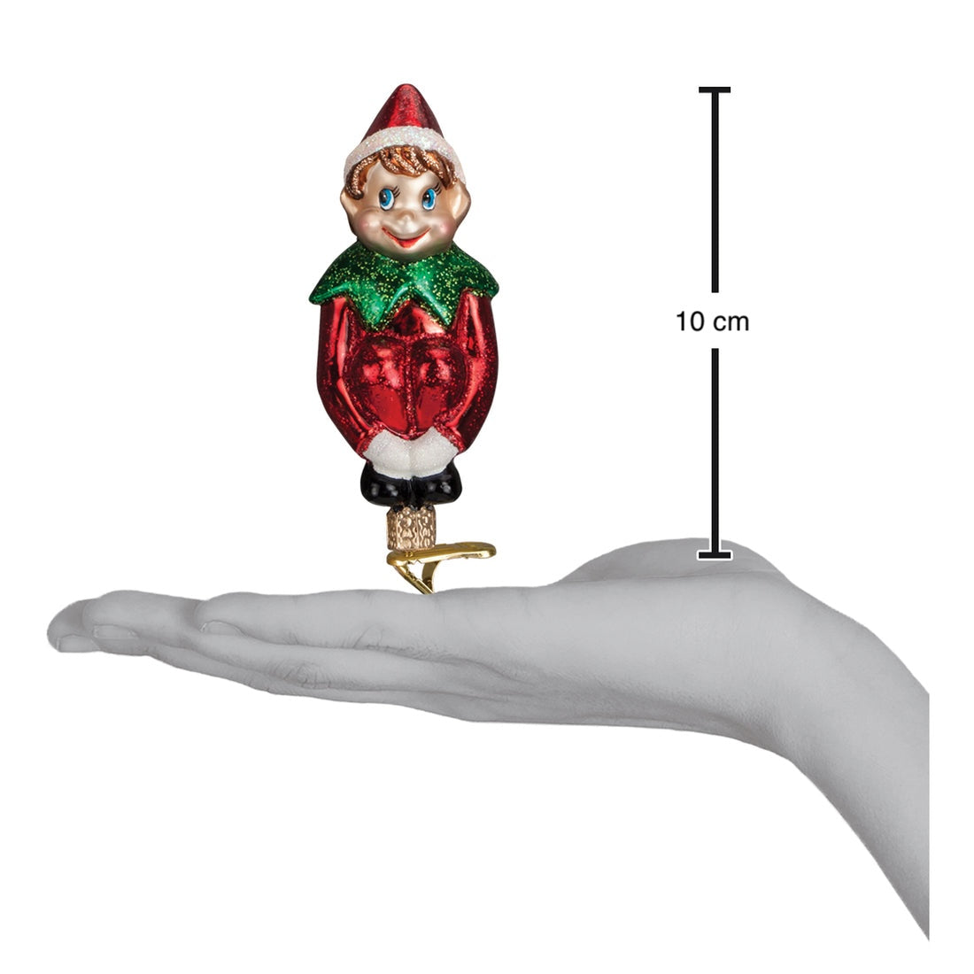 Juletrepynt Alv m/Klype, Glass - 10cm