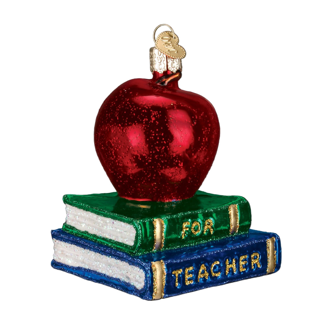 juletrepynt eple til læreren - glass ornament