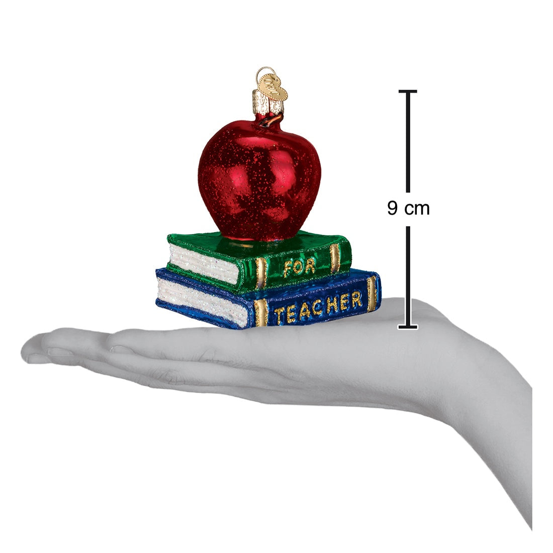 Juletrepynt Eple til Læreren, Glass - 9cm