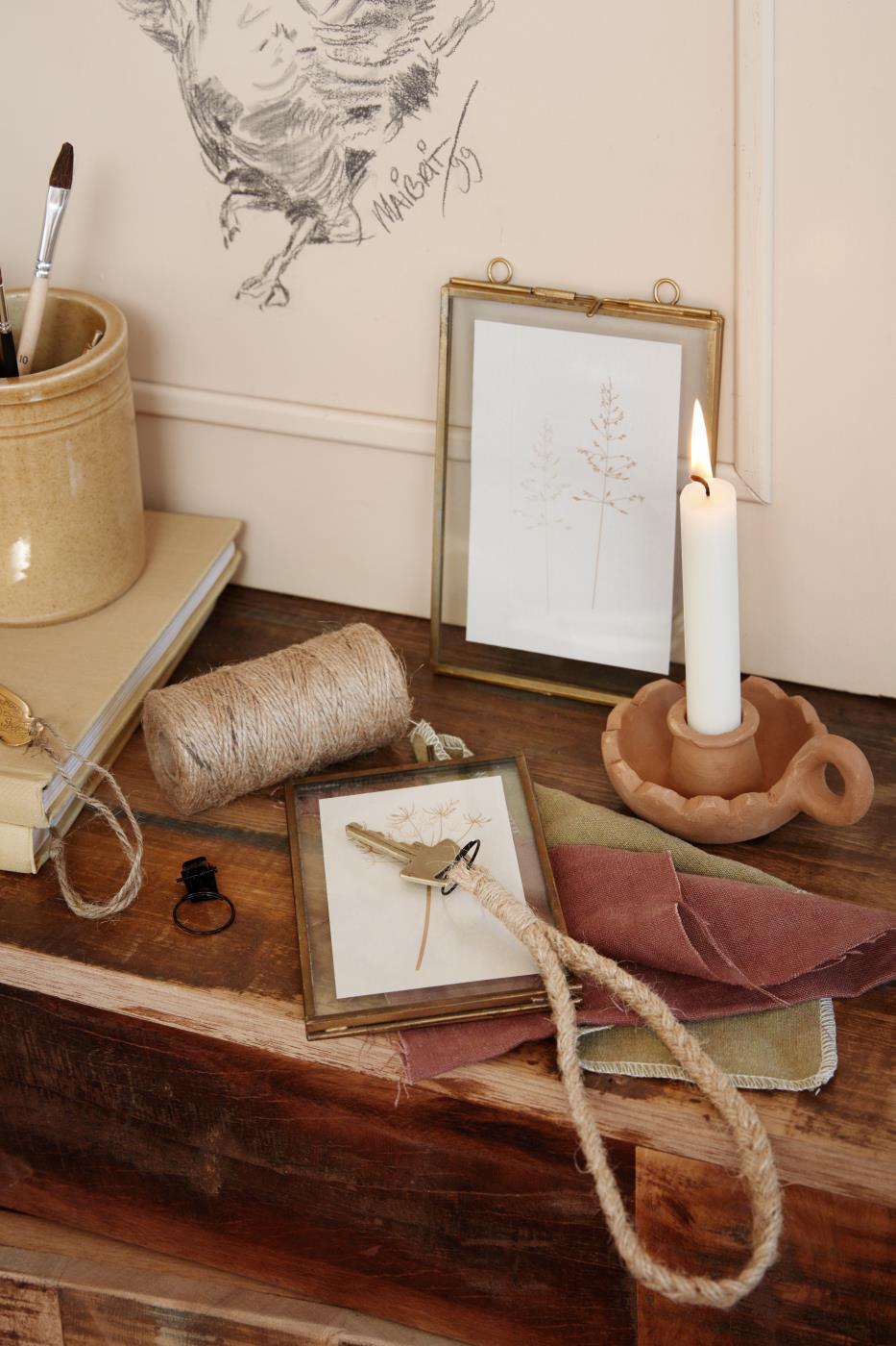 gammeldags skrivebord hyssing