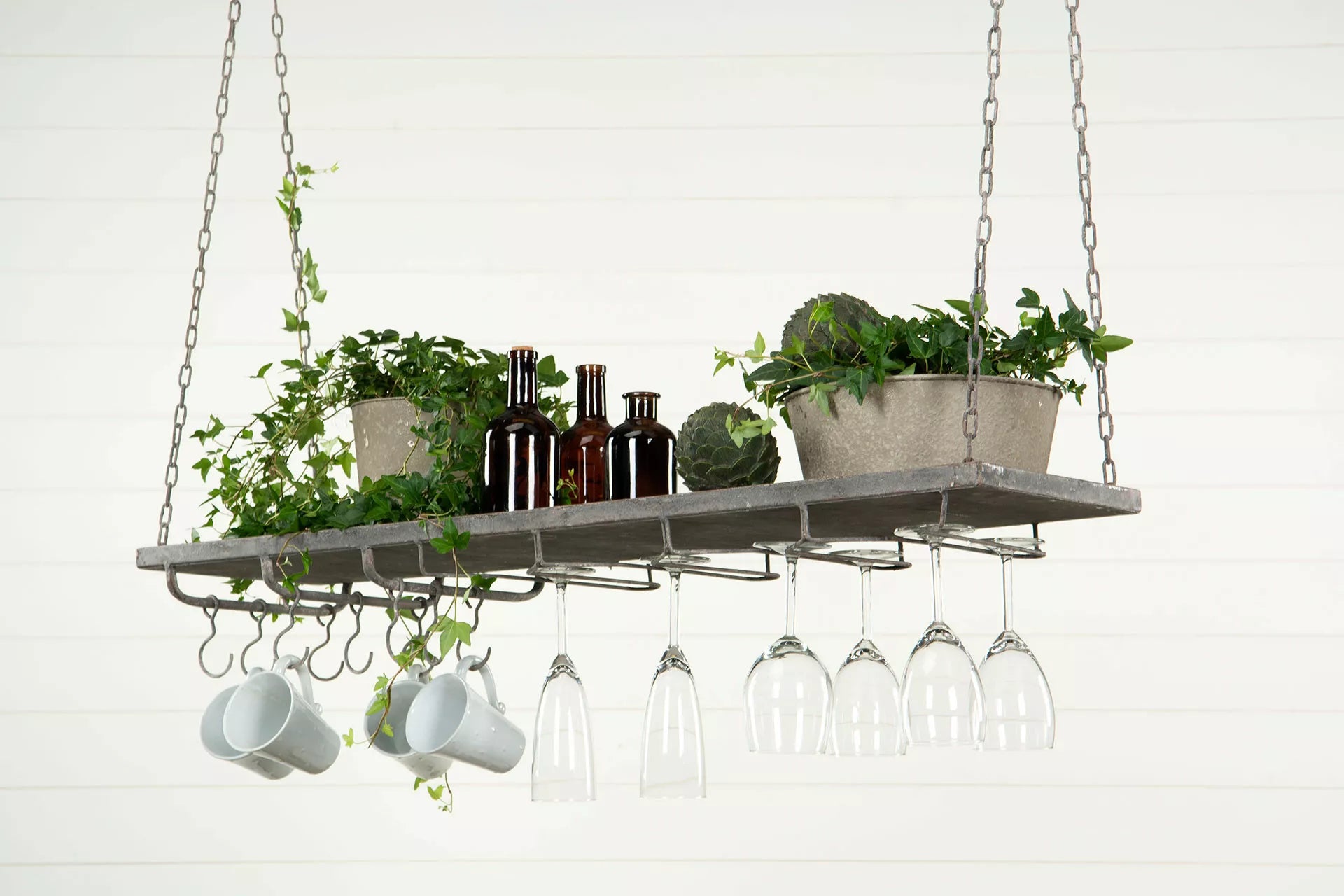 kjøkkenoppheng vinglass glass stett oppheng stativ tak inspirasjon kjøkken
