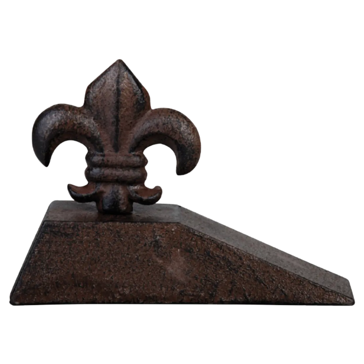 klassisk dørstopper i støpejern - lilje dekor