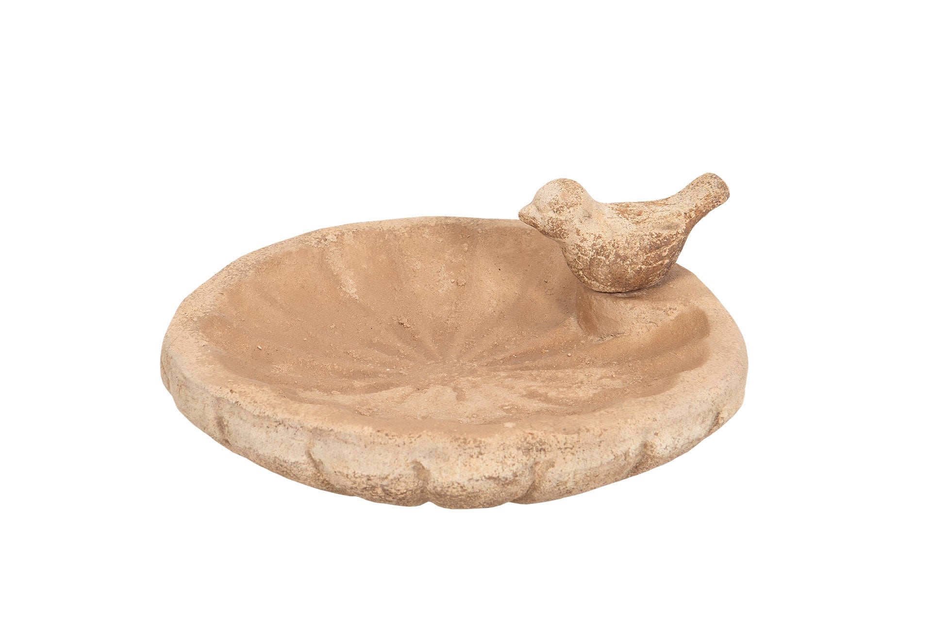 klassisk rustikk fuglebad - laget av terracotta