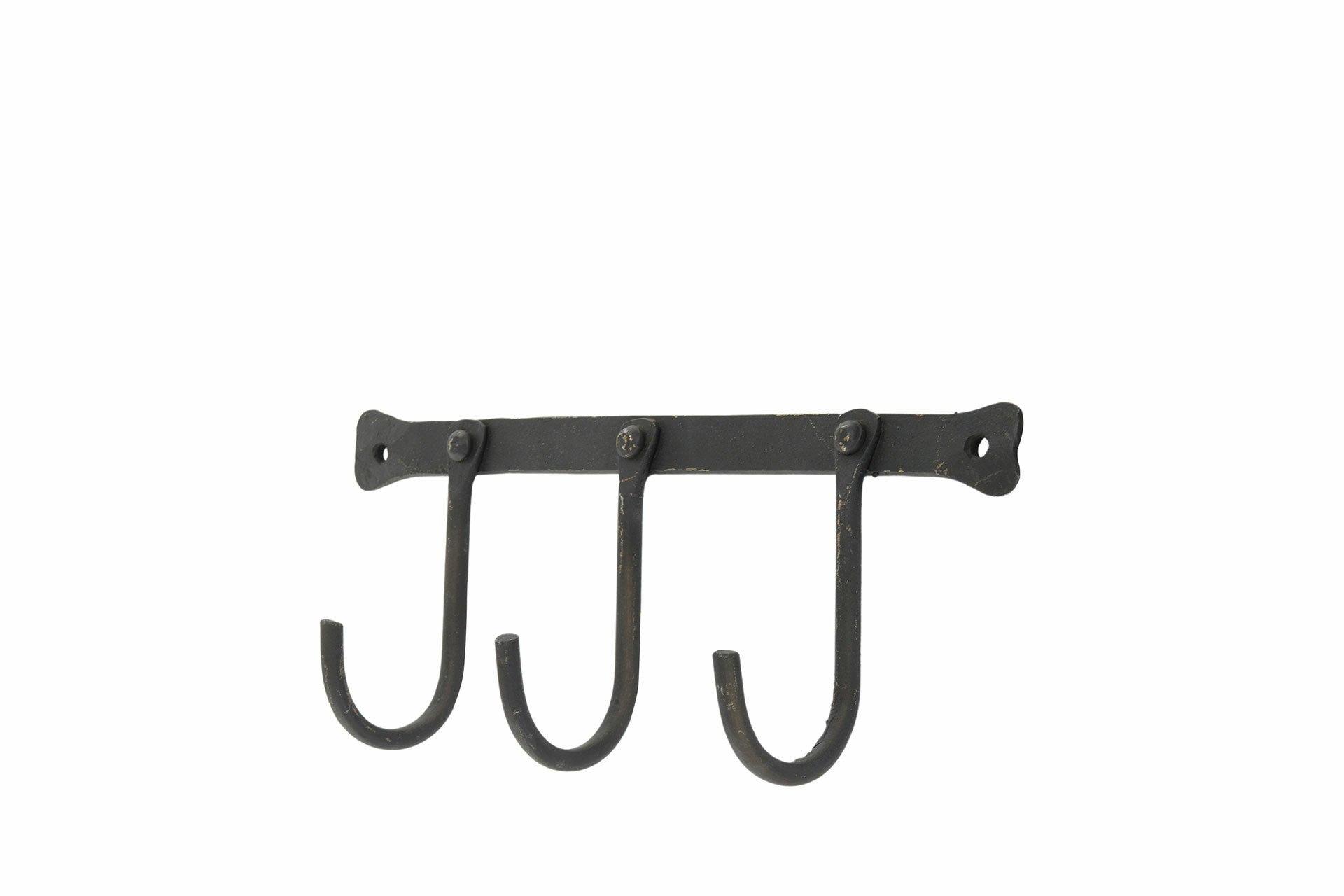 Knaggrekke Svart, 3 Knagger - 31cm