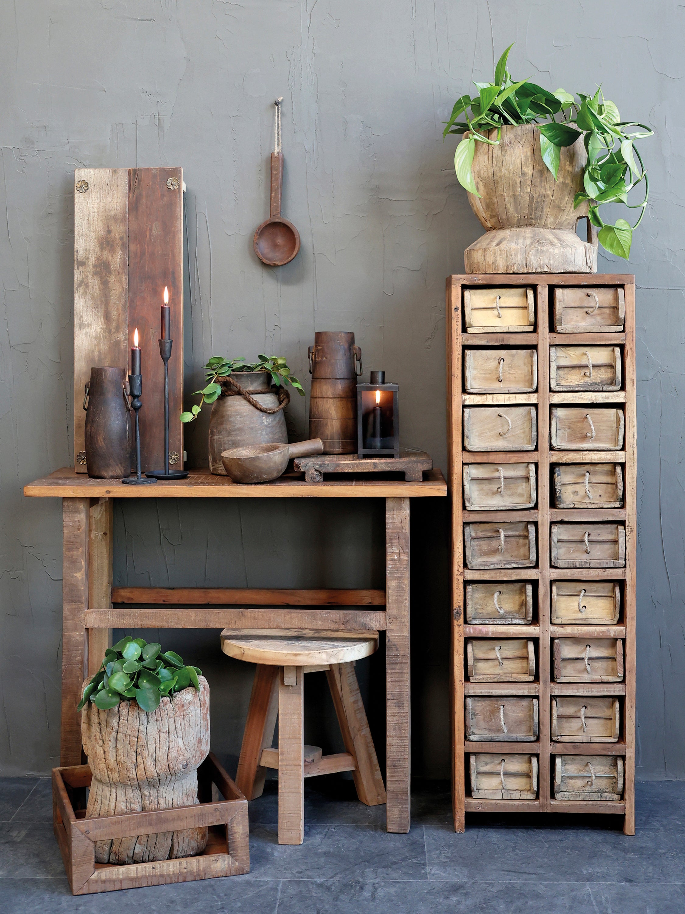 konsollbord sidebord rustikk treverk chic antique 400396001 inspirasjon hytte