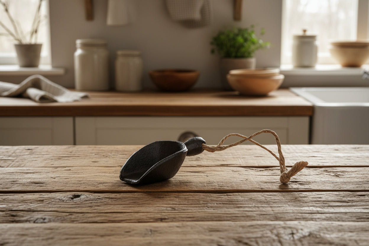 liten øse i jern fra affari