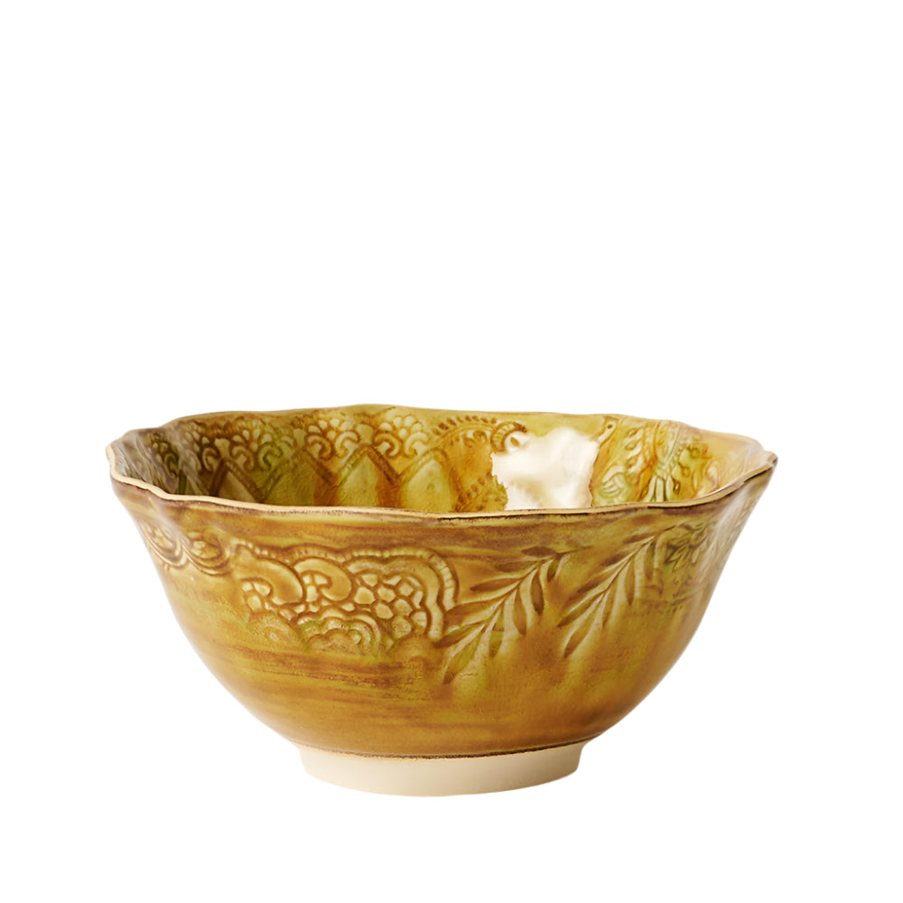 liten skål suppeskål sthål arabesque pineapple gul 112317