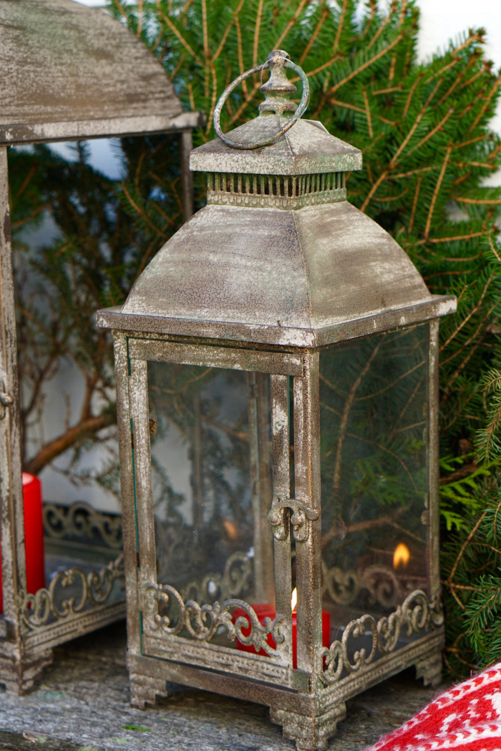 rustikk lykt til kubbelys