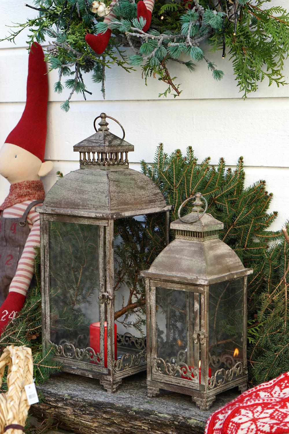 rustikk lykt til kubbelys