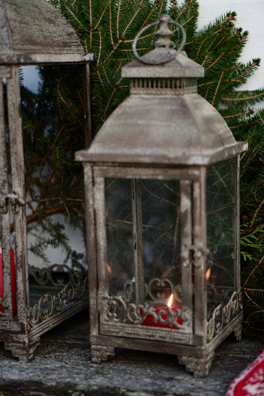 rustikk lykt til kubbelys