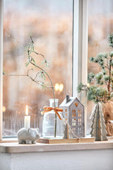 lysestake gris keramikk grønn natur ib laursen julepynt vindu inspirasjon