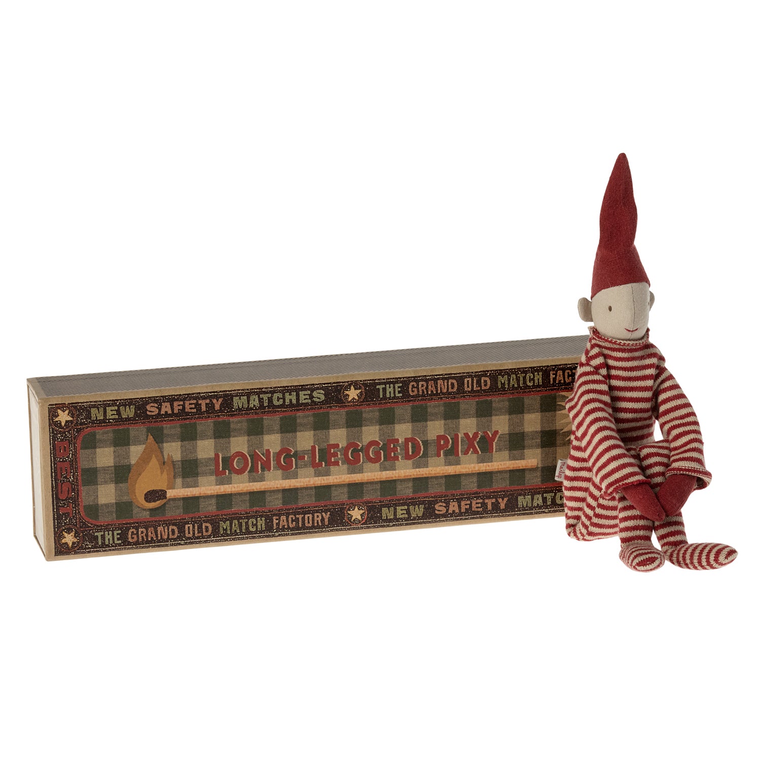 maileg long legged pixy i fyrstikkeske eske 14-3480-00