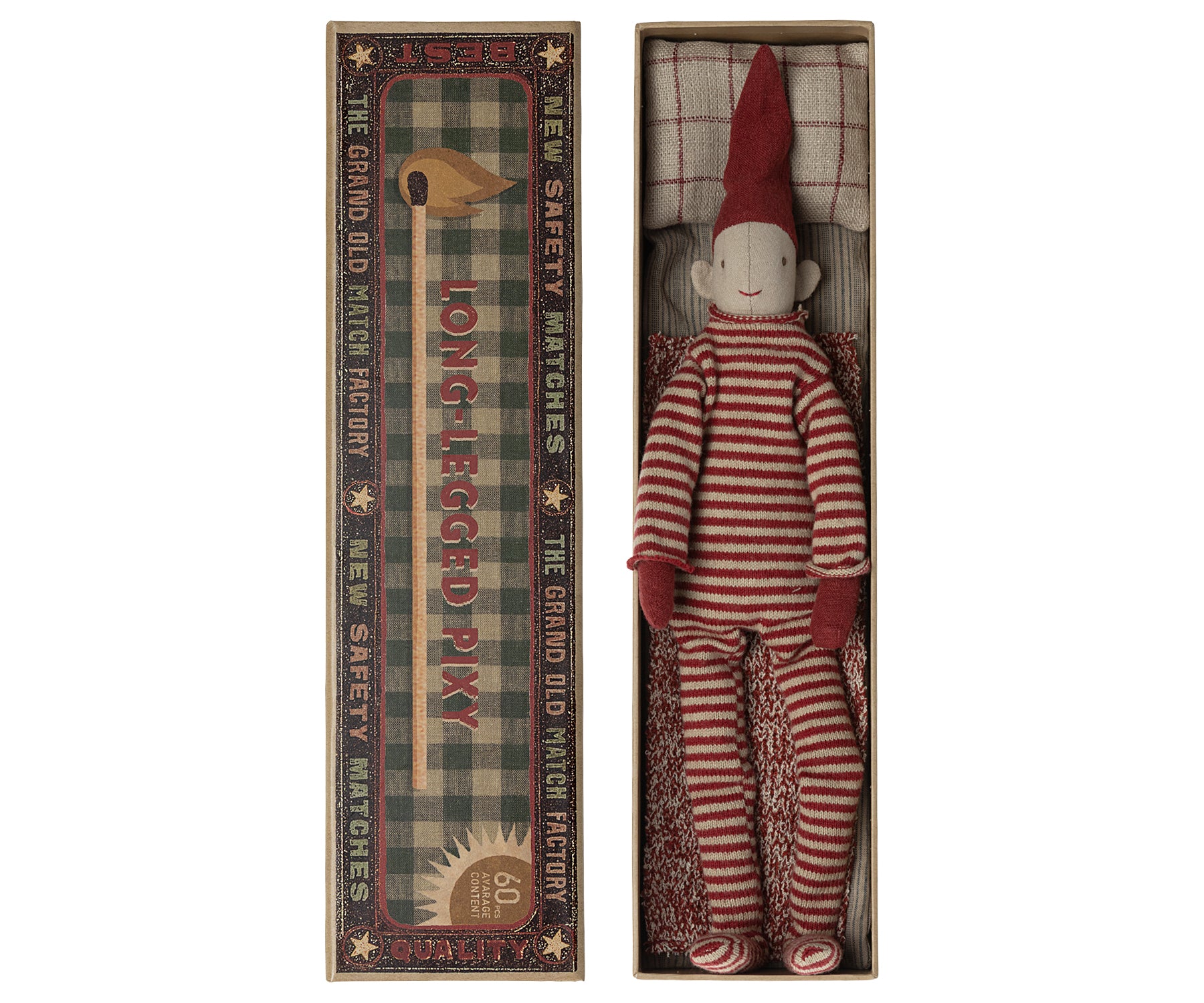 maileg long legged pixy i fyrstikkeske eske 14-3480-00