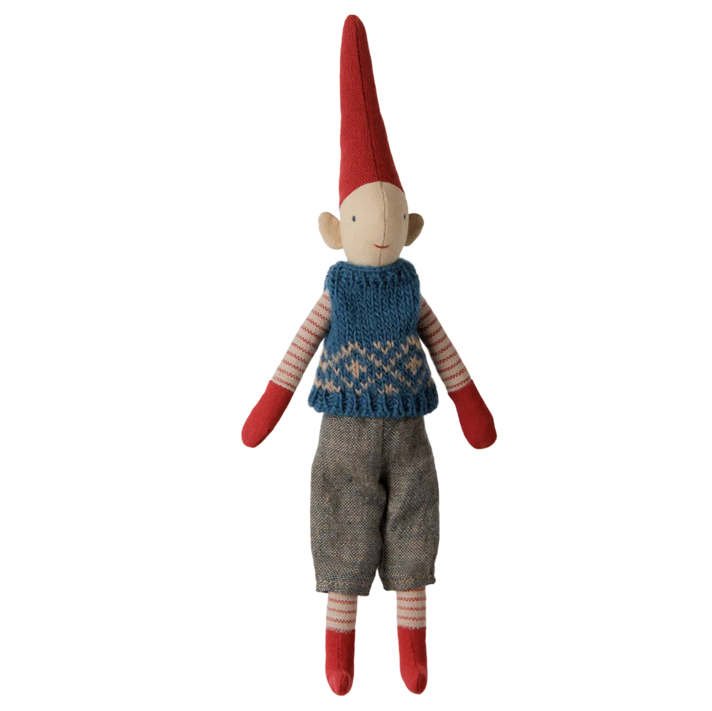maileg nisse pixy - liten med magnet i armer og bein