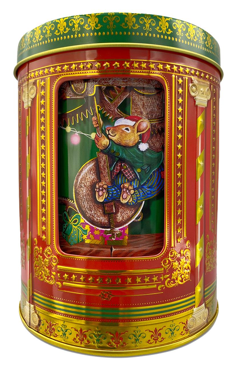 Metallboks Spilledåse, Julemotiv - 12x16cm