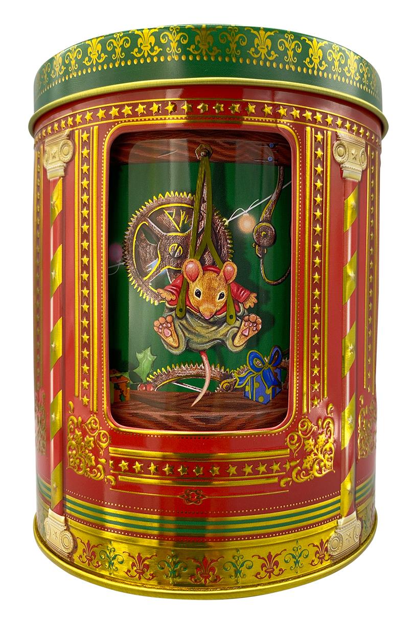 Metallboks Spilledåse, Julemotiv - 12x16cm