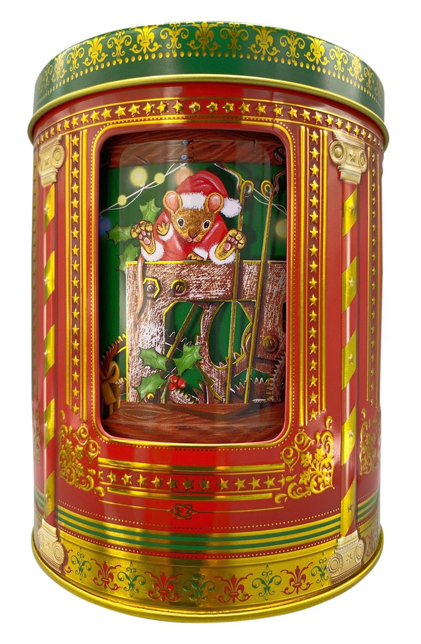 Metallboks Spilledåse, Julemotiv - 12x16cm