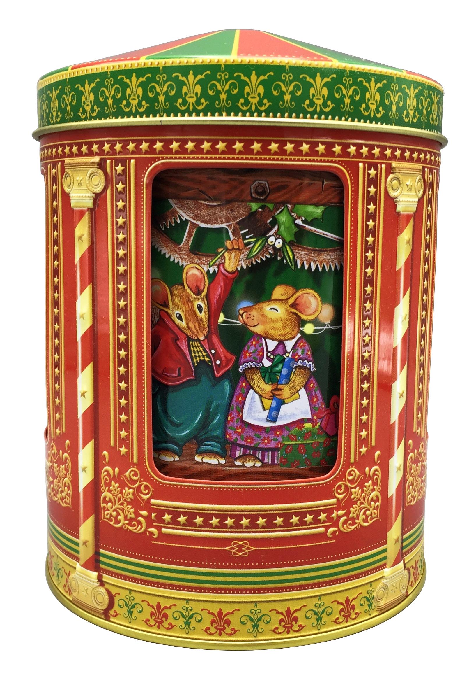 Metallboks Spilledåse, Julemotiv - 12x16cm