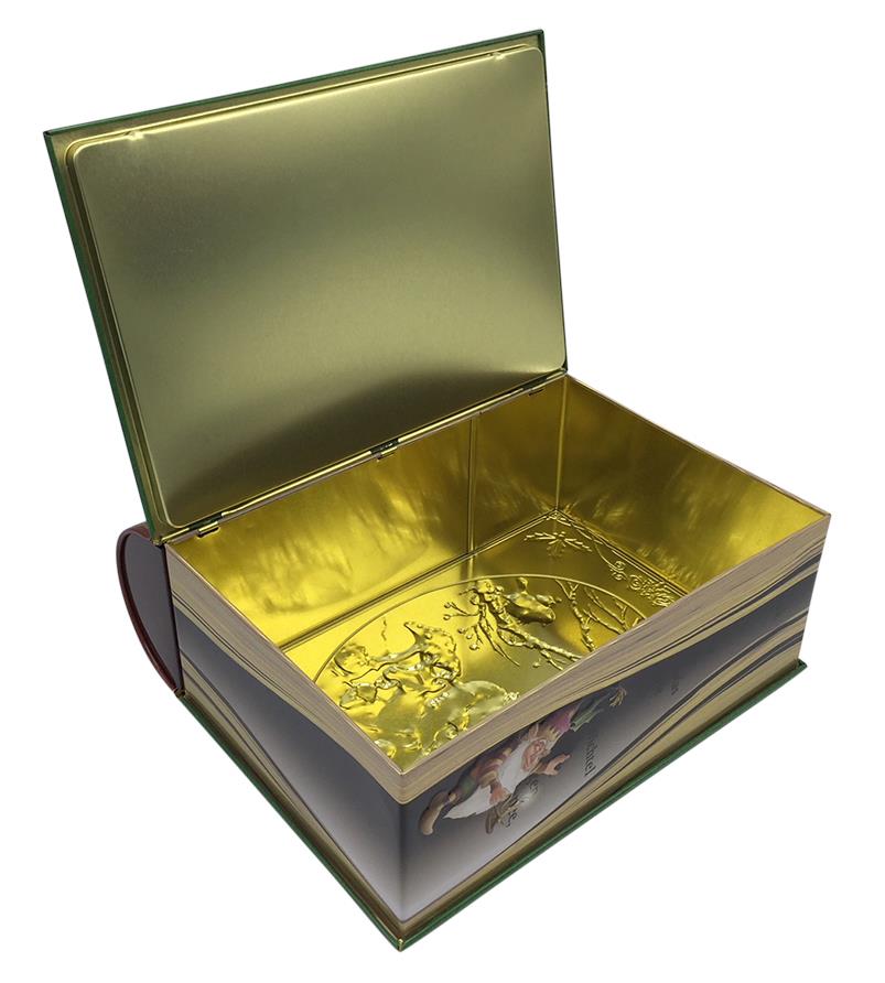 Metallboks, Julemotiv, Nisse - 21x24cm