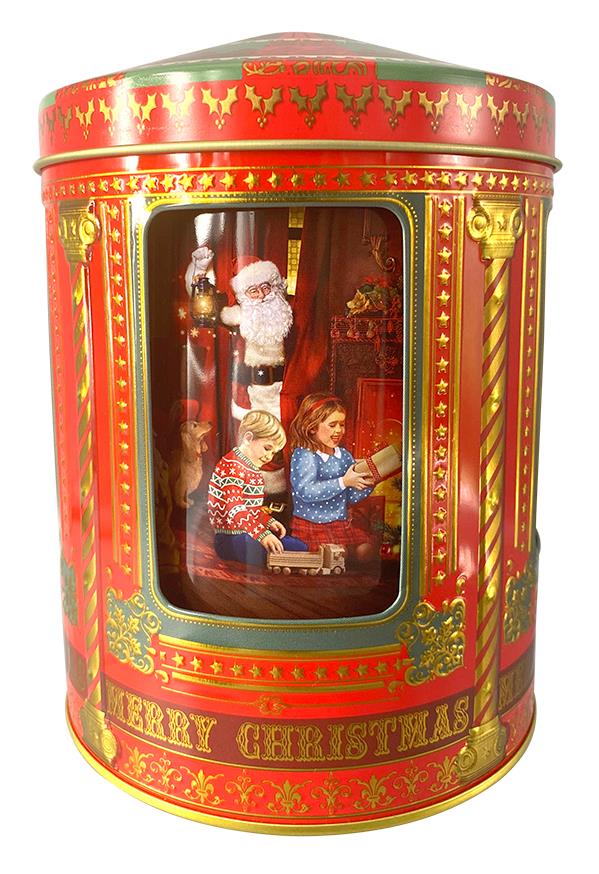 Metallboks Spilledåse, Julemotiv - 12x16cm
