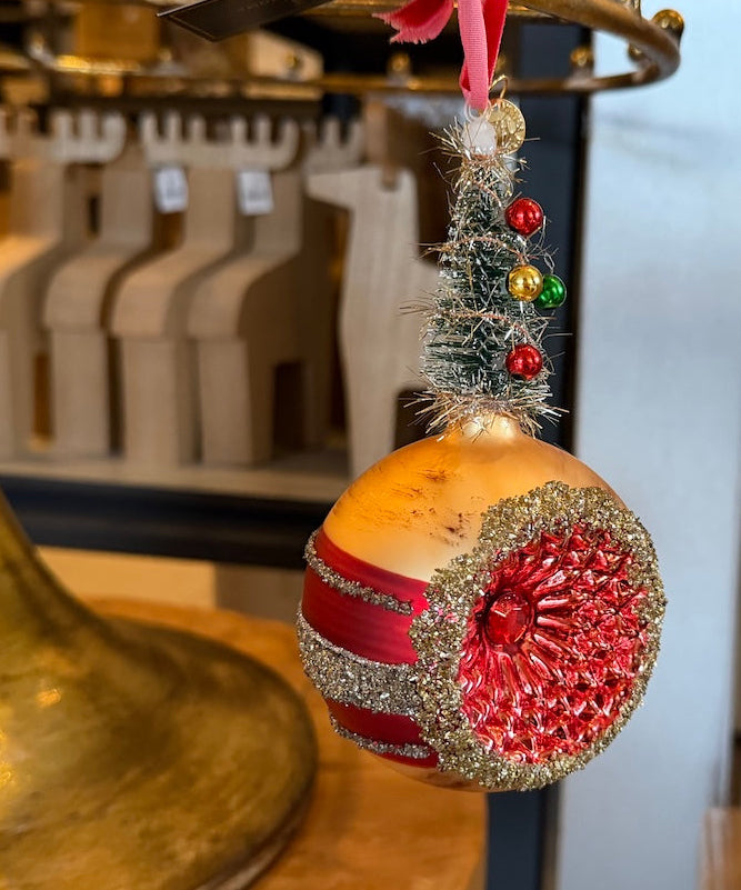 nostalgisk julekule rød