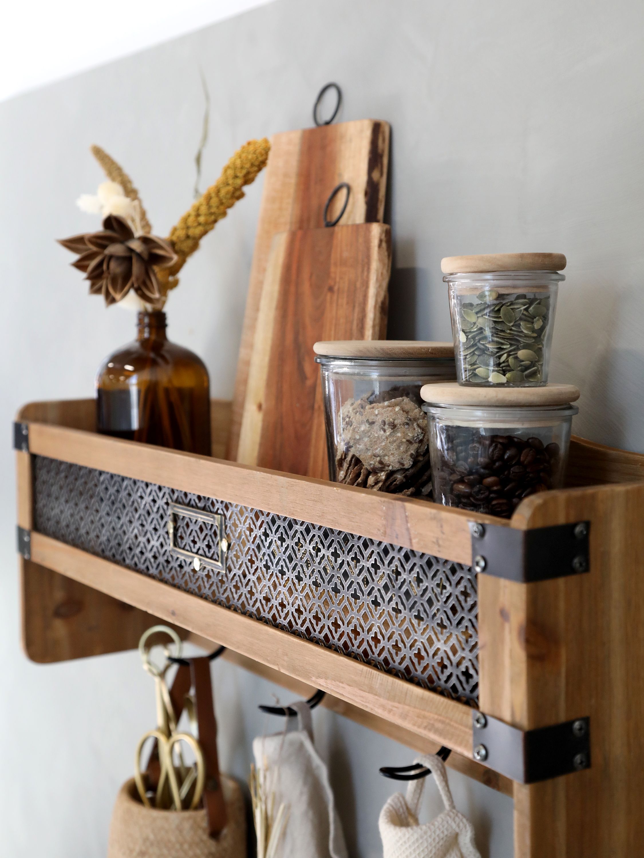 oppbevaringsglass trelokk kjøkken frø korn nøtter