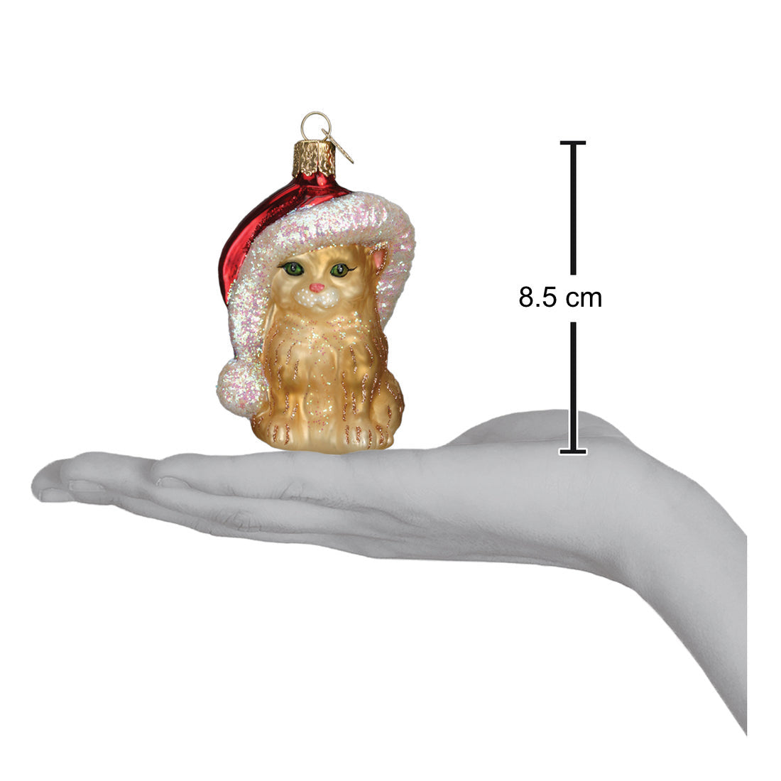 Juletrepynt Katt, Glass - 8,5cm