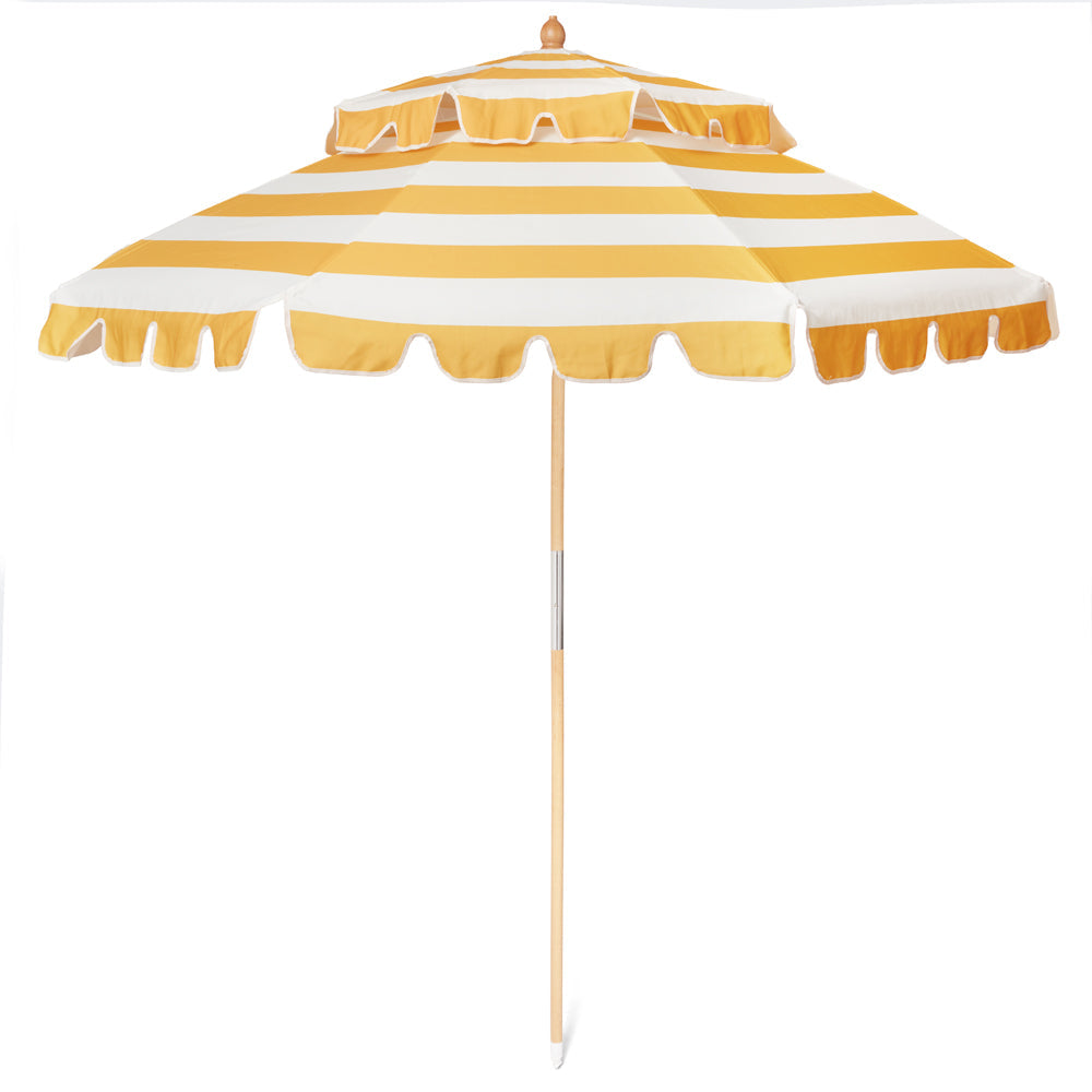 parasoll Monchiqe Bella Vista Retro Stripe Yellow gul striper stor